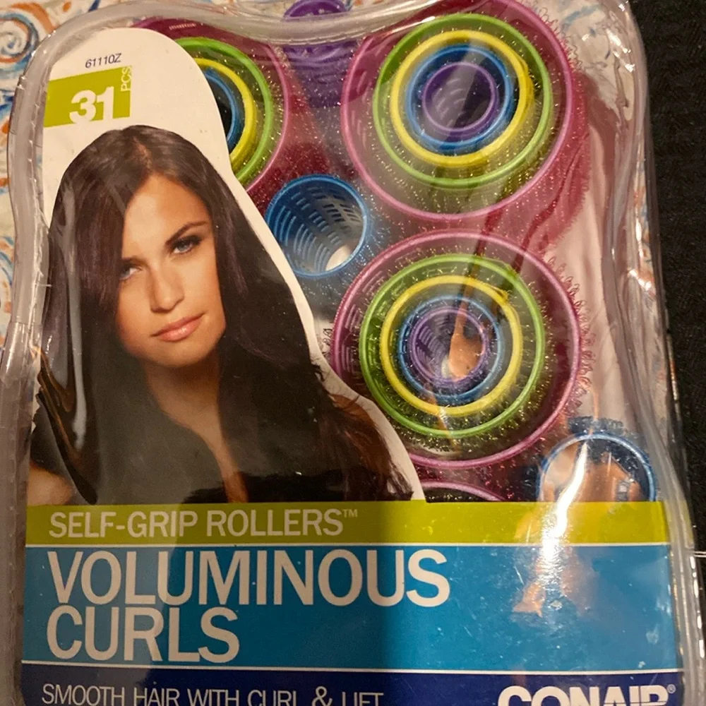 Vintage CONAIR Voluminous Curls Soft Round Rollers Velcro-Like Wrap Old-School - Picture 1 of 2